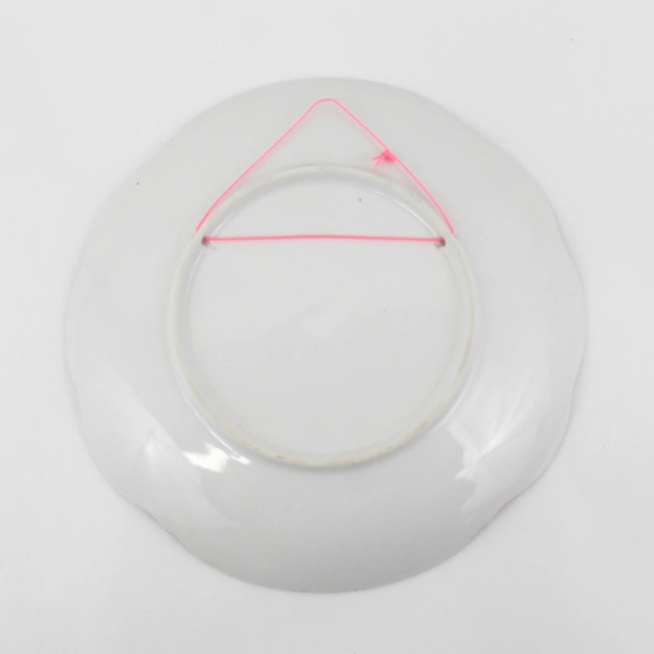 Vtg Hand Painted Fruit Pattern Porcelain Plate With A Gold Scalloped Rim Signed