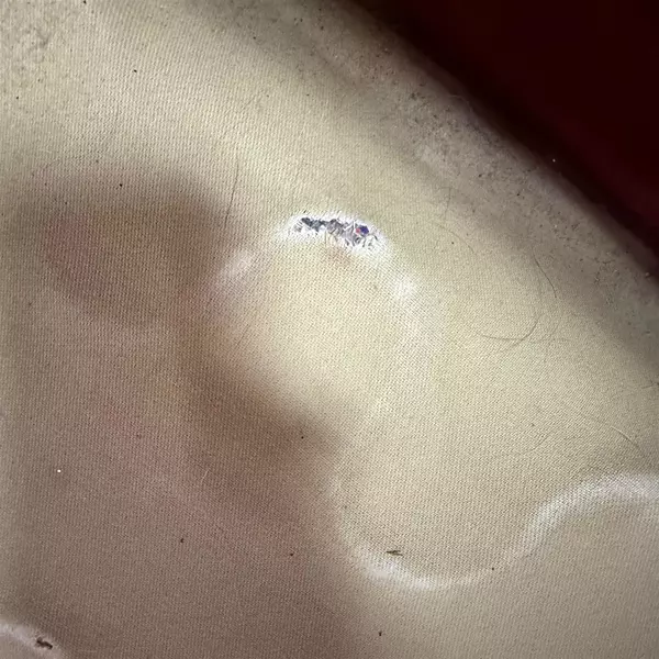 Deep Red Two Seat Patterned Hardback Sofa Cushioned