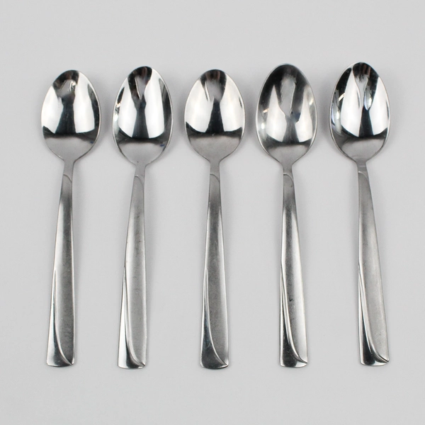 Lot Of 5 Oneida Silver Madeline (Stainless) Flatware Soup Spoons 7.25" Long
