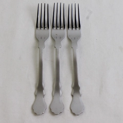 Lot of 3 Ikea Stainless Flatware Cocktail Forks 6.5" Unknown Pattern HTF Good