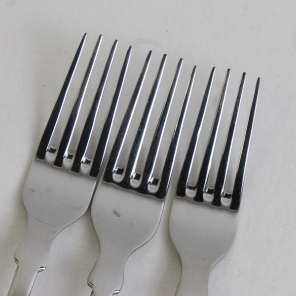 Lot of 3 Ikea Stainless Flatware Cocktail Forks 6.5" Unknown Pattern HTF Good