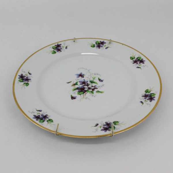 1978-79 Royal Ann Order Of The Eastern Star Dinner Plate White With Violets