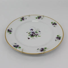 1978-79 Royal Ann Order Of The Eastern Star Dinner Plate White With Violets