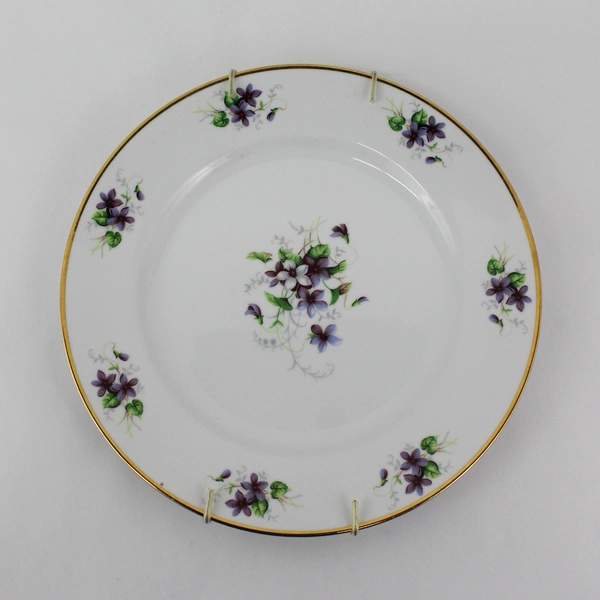 1978-79 Royal Ann Order Of The Eastern Star Dinner Plate White With Violets