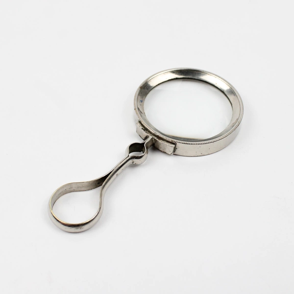 Vintage Art Deco Magnifying Glass Silver Tone Metal