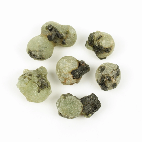 Prehnite with Epidote Rough Cluster Crystal Specimens 68 grams Total