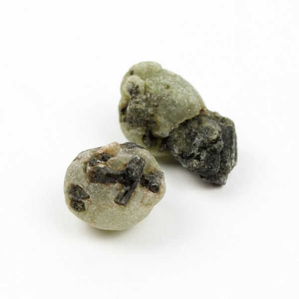 Prehnite with Epidote Rough Cluster Crystal Specimens 68 grams Total