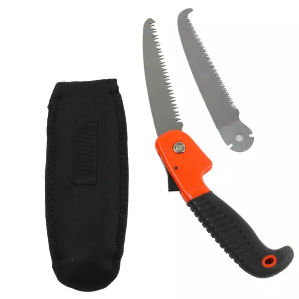 10.5in Folding Camping Pruning Saw Triple Teeth Blade w/ Case 