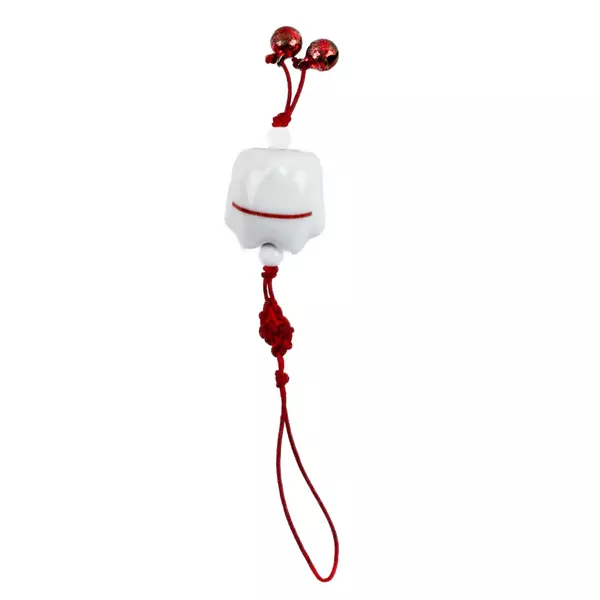 Japanese Ceramic Maneki Neko Lucky Cat Phone Charm Keyring