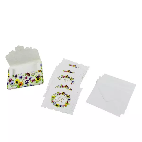 Lot of 5 Christmas Cards & 5 Initial 'R' Cards w/ Envelopes - New