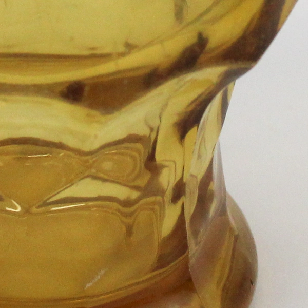 Set of 2 Anchor Hocking Georgian Honeycomb Amber Footed Goblets 4.25"