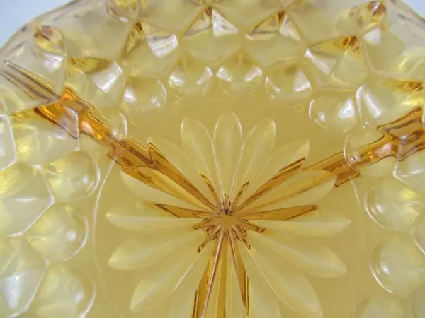 Anchor Hocking Fairfield 3 Part Divided Relish Dish Amber Glass 