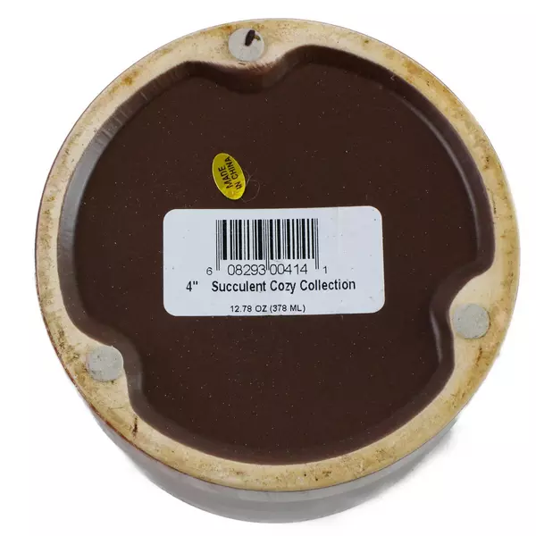 Succulent Cozy Collection Brown Planter Small 4.5in x 3.5in