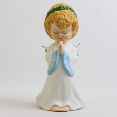 Vtg Porcelain Angel Music Box Christmas 'Hark The Herald Angels Sing' 8" Tall