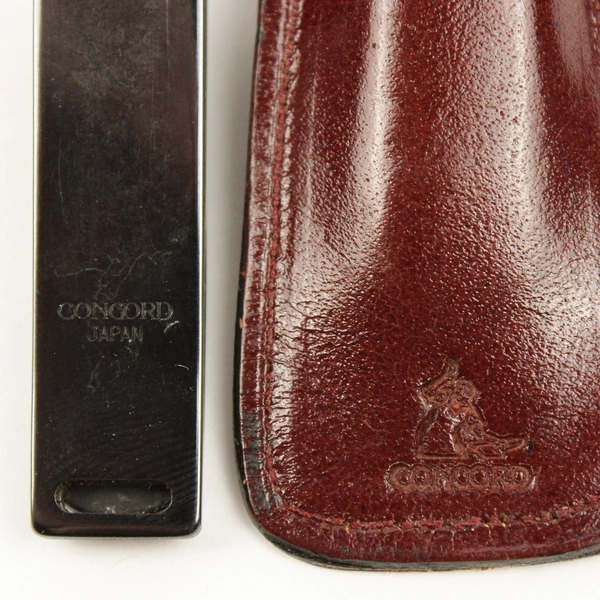 Concord Finger Nail Clippers with Brown Leather Sheath