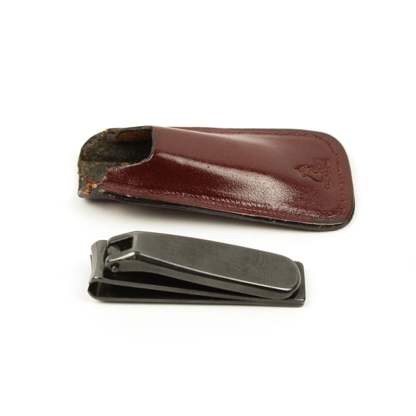 Concord Finger Nail Clippers with Brown Leather Sheath