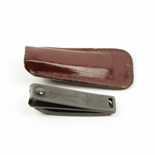 Concord Finger Nail Clippers with Brown Leather Sheath