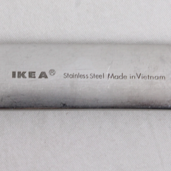 Lot of 6 IKEA Poem Pattern Stainless Steel Salad Forks 7" Good