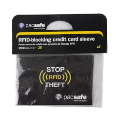 Pacsafe RFID Blocking Credit Card Sleeve Slim Wallet Protector - New