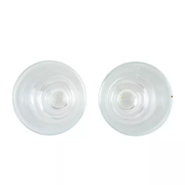 Set of 2 Clear Glass Shot Glasses - Stackable