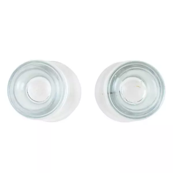 Set of 2 Clear Glass Shot Glasses - Stackable