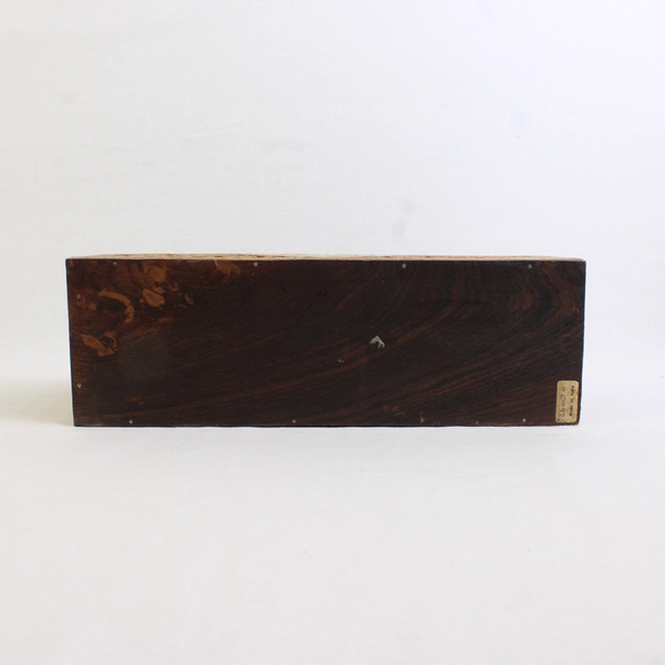 Unbranded Brown Carved Floral Wood Desk Organizer 7" Tall & 11.75" Long