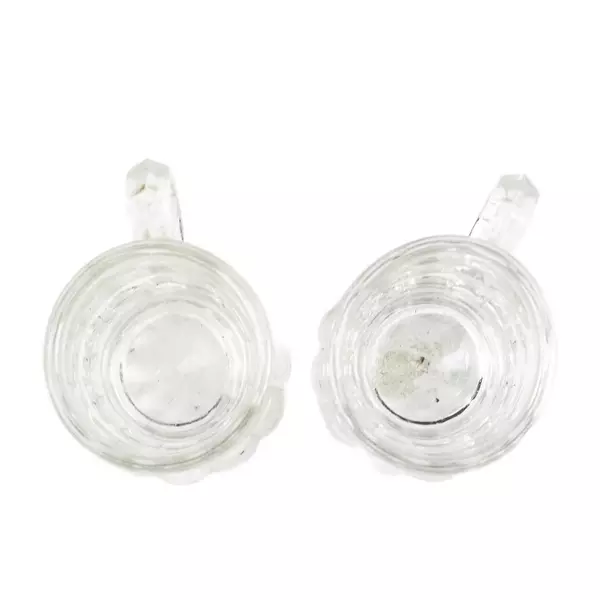 Set of 2 Mini Stein Clear Glasses - Small Beer/Shot Glasses