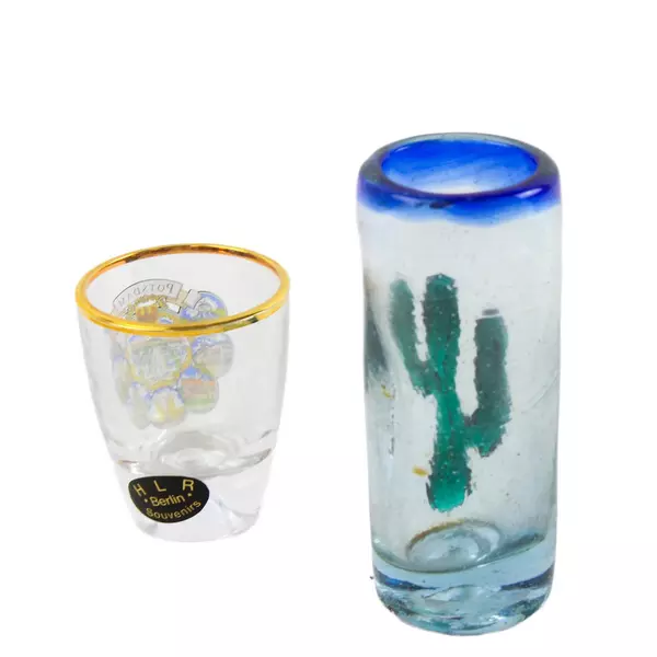 Set of 2 Potsdam Cactus Souvenir Shot Glasses - Pre-Owned