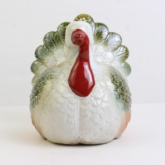 Unbranded Multicolor Ceramic Turkey Decorative Figurine 6.5" Tall 7" Long
