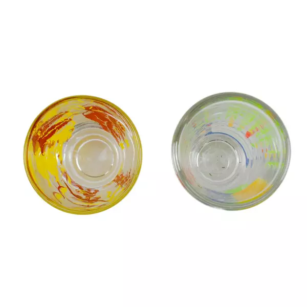 Lot of 2 Happy Birthday Bottoms Up Monkey Shot Glasses - Used