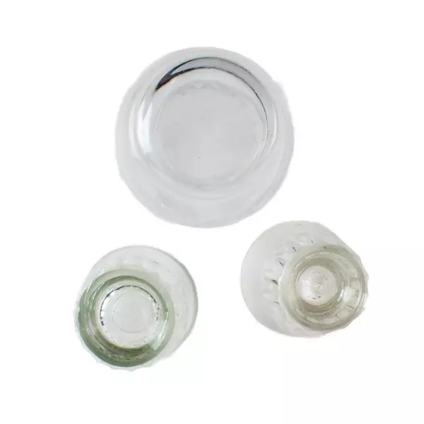 Lot of 3 Glasses - 2 Clear Shot Glasses & 1 Small Drinking Glass