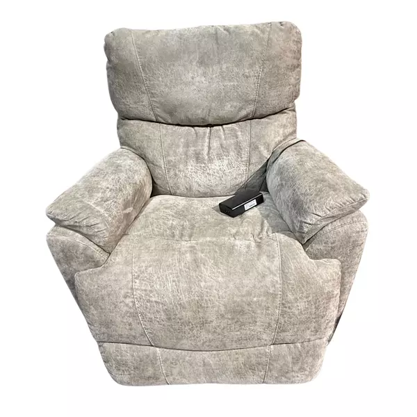 La-Z-Boy Trouper Mink Swivel Power Recliner Suede Taupe Beige
