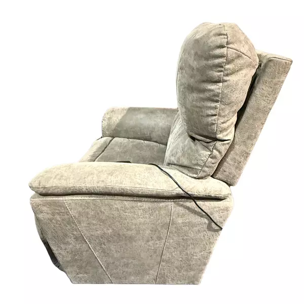 La-Z-Boy Trouper Mink Swivel Power Recliner Suede Taupe Beige