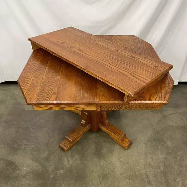 Late 20th Century A-America Shin Lee Solid Wood Dining Table One Leaf