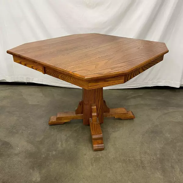 Late 20th Century A-America Shin Lee Solid Wood Dining Table One Leaf