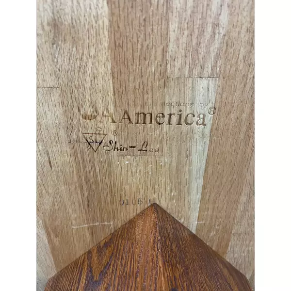 Late 20th Century A-America Shin Lee Solid Wood Dining Table One Leaf