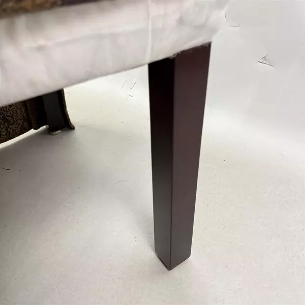 Vintage 2004 Bombay Yellow Paisley Skirted Armless Dining Chair 