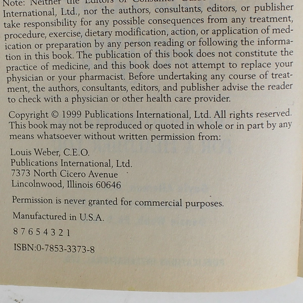 Consumer Guide Foods That Make You Lose Weight Fat Fighting Foods 1999 PB