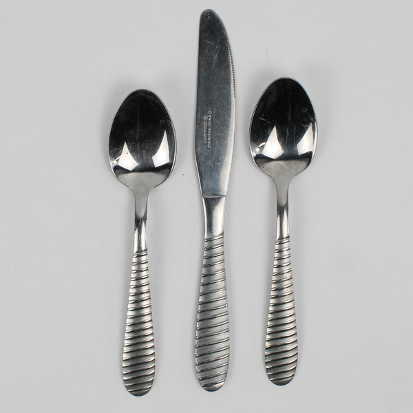 Lot of 3 Cambridge Silver CBS32 2 Oval Soup Spoon 1 Dinner Knife 18/8 Stainless 