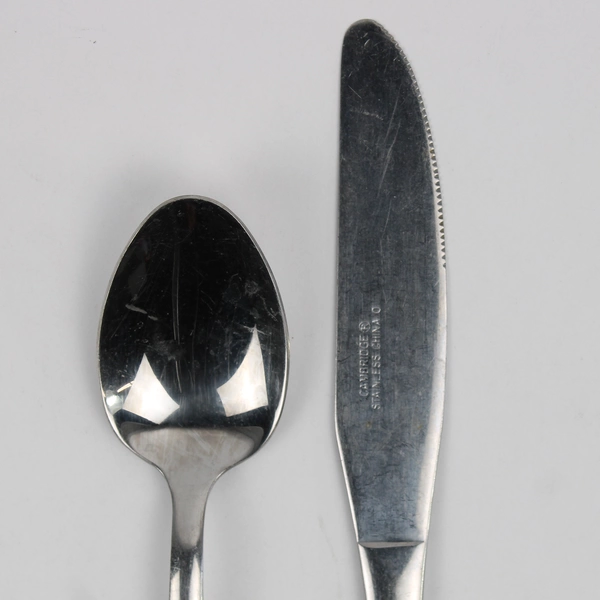 Lot of 3 Cambridge Silver CBS32 2 Oval Soup Spoon 1 Dinner Knife 18/8 Stainless 