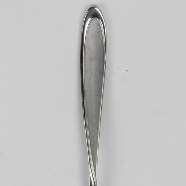 Lot of 7 Oneida Silver Velour Pattern Oval Soup Spoons Stainless 7 Inches