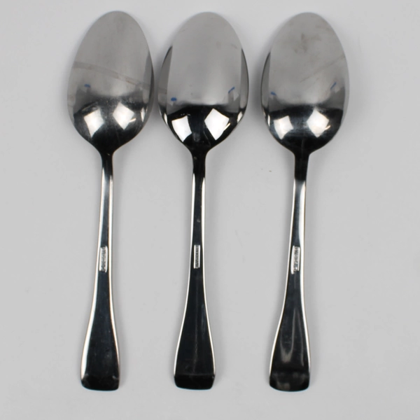 Lot of 3 Oneida Silver Surge Pattern Serving Spoons 8.75 Inches Long Good