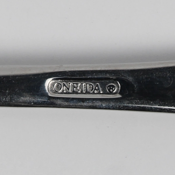 Lot of 3 Oneida Silver Surge Pattern Serving Spoons 8.75 Inches Long Good