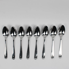 Lot Of 8 Wallace Stainless Oval Soup Spoons (Tablespoons) 7.5"