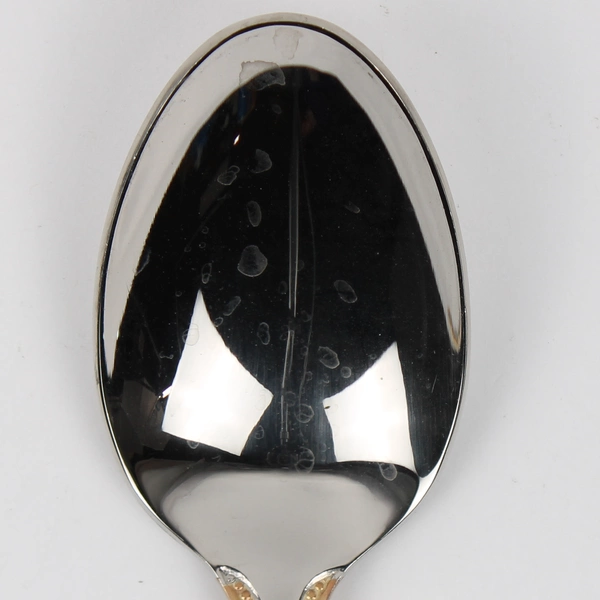 3 Wallace Silver Regal Pearl Gold Accent Front/Back Oval Soup Spoons 7.25" New