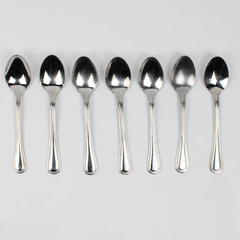 Lot of 7 Wallace Silver Regal Pearl Pattern Teaspoons Beaded Front/Back 6" Good