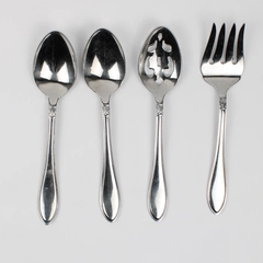 Lot of 4 Wallace Silver Riviera Pattern Serving Utensils 18/10 Stainless Good