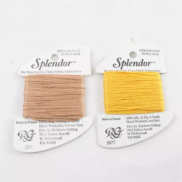 Lot of 6 Splendor Silk Needlepoint Thread Rainbow Gallery Strandable 12-Ply New