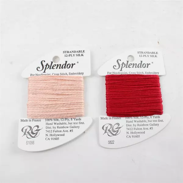 Lot of 6 Splendor Silk Needlepoint Thread Rainbow Gallery Strandable 12-Ply New