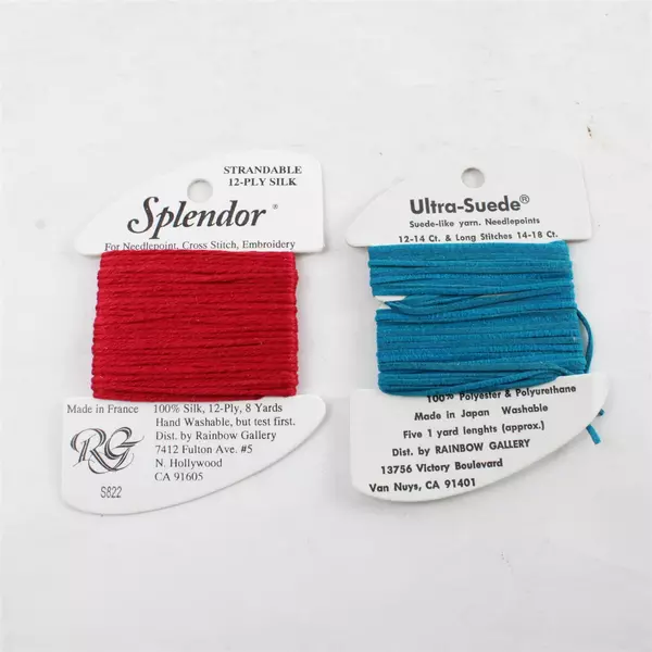 Lot of 6 Splendor Silk Needlepoint Thread Rainbow Gallery Strandable 12-Ply New